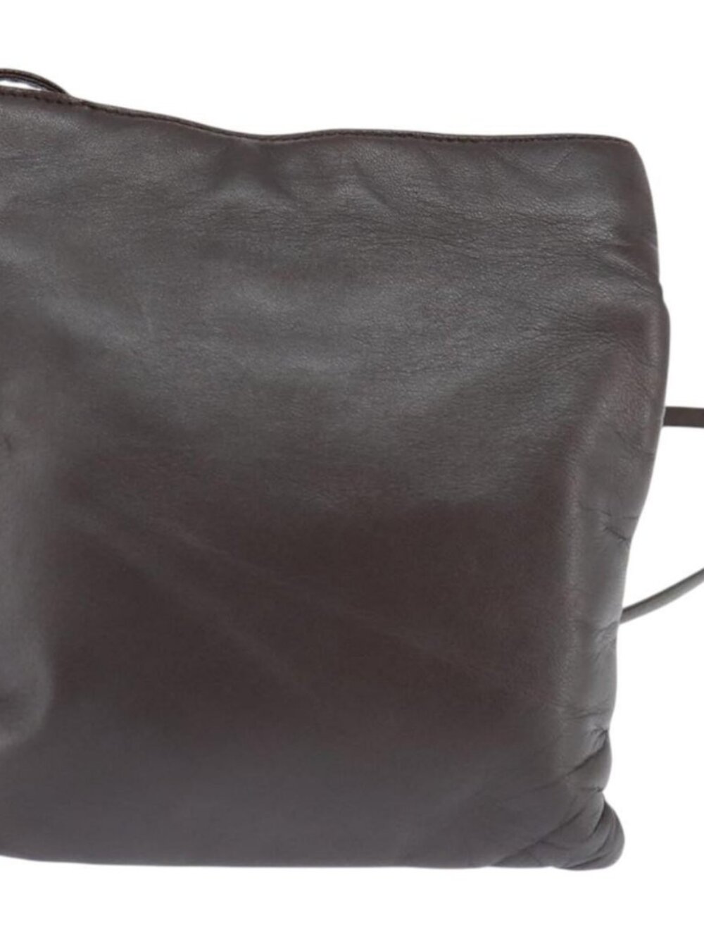 Authentic LOEWE Anagram Pouch Shoulder Bag Leather Dark Brown - Picture 9 of 16
